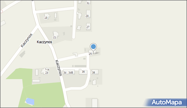 Kaczynos, Kaczynos, 25A, mapa Kaczynos