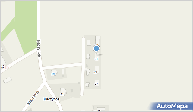 Kaczynos, Kaczynos, 31A, mapa Kaczynos