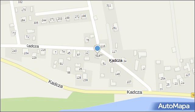 Kadcza, Kadcza, 51A, mapa Kadcza