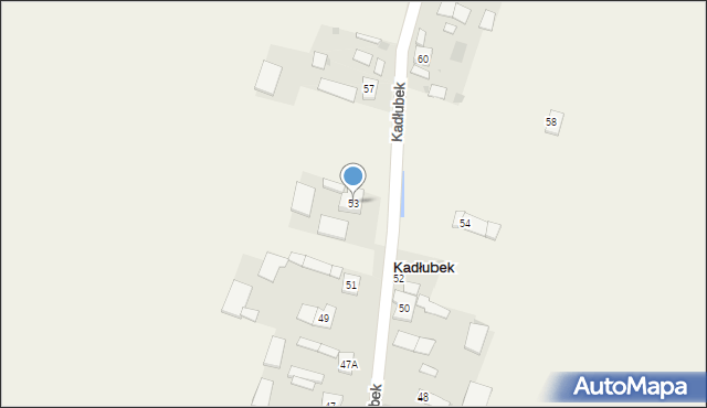 Kadłubek, Kadłubek, 53, mapa Kadłubek