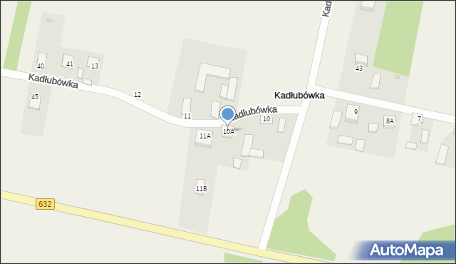 Kadłubówka, Kadłubówka, 10A, mapa Kadłubówka