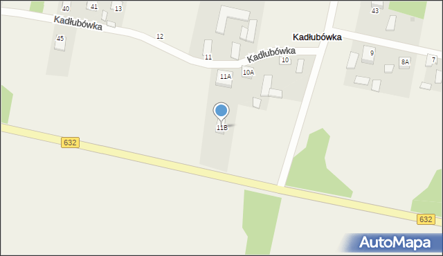 Kadłubówka, Kadłubówka, 11B, mapa Kadłubówka