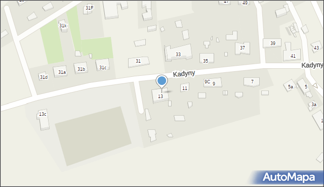 Kadyny, Kadyny, 13A, mapa Kadyny