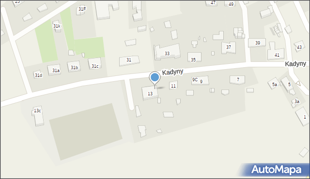 Kadyny, Kadyny, 13B, mapa Kadyny