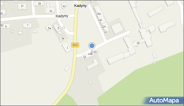 Kadyny, Kadyny, 14C, mapa Kadyny