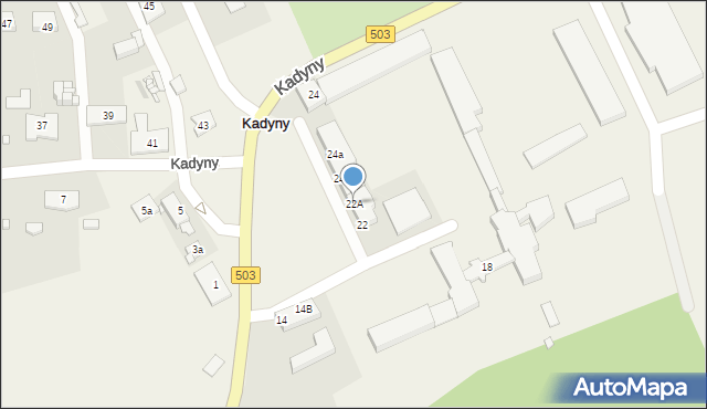 Kadyny, Kadyny, 22A, mapa Kadyny