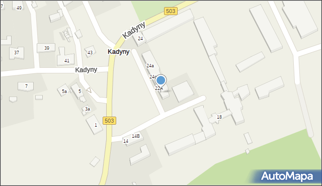 Kadyny, Kadyny, 22B, mapa Kadyny
