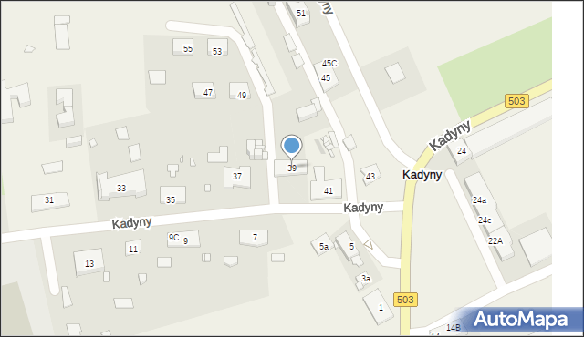 Kadyny, Kadyny, 39, mapa Kadyny