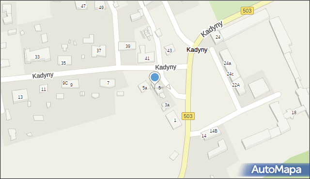 Kadyny, Kadyny, 5b, mapa Kadyny