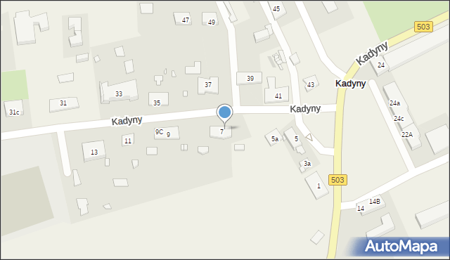Kadyny, Kadyny, 7A, mapa Kadyny
