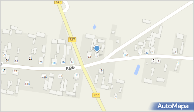 Kadź, Kadź, 10, mapa Kadź