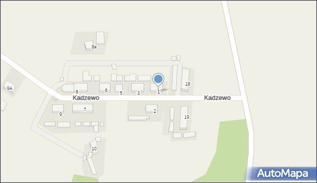 Kadzewo, Kadzewo, 1, mapa Kadzewo