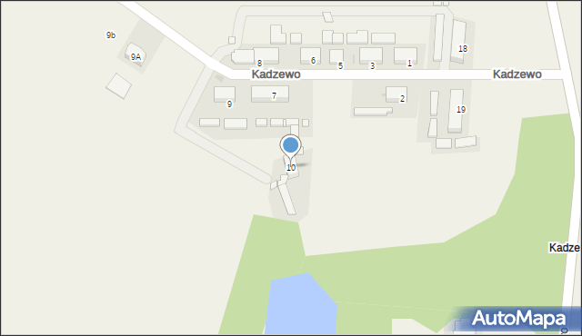 Kadzewo, Kadzewo, 10, mapa Kadzewo