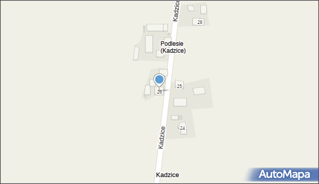 Kadzice, Kadzice, 26, mapa Kadzice