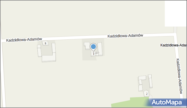 Kadzidłowa, Kadzidłowa-Adamów, 1, mapa Kadzidłowa