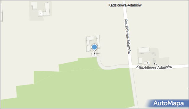 Kadzidłowa, Kadzidłowa-Adamów, 2, mapa Kadzidłowa