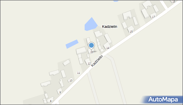 Kadzielin, Kadzielin, 13, mapa Kadzielin