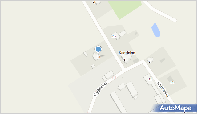 Kądzielno, Kądzielno, 13, mapa Kądzielno