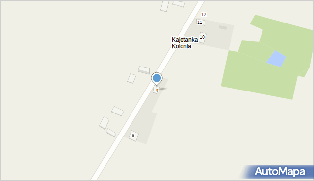 Kajetanka, Kajetanka, 9, mapa Kajetanka