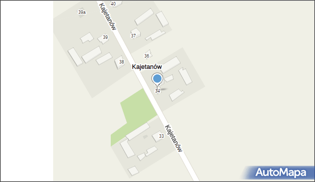 Kajetanów, Kajetanów, 34, mapa Kajetanów