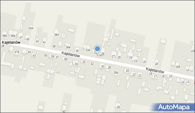 Kajetanów, Kajetanów, 31A, mapa Kajetanów