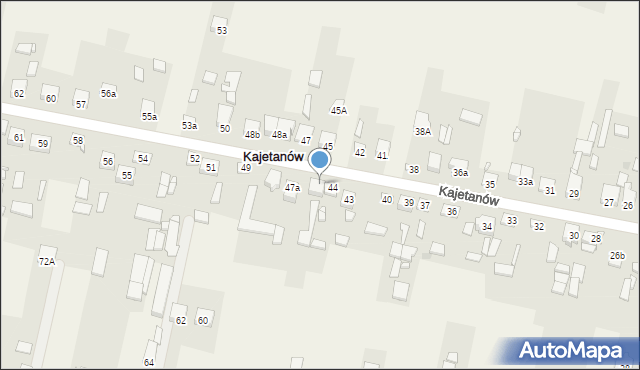 Kajetanów, Kajetanów, 46, mapa Kajetanów