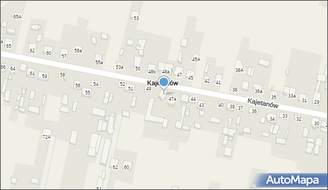 Kajetanów, Kajetanów, 48, mapa Kajetanów