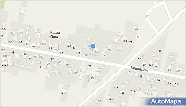 Kajetanów, Kajetanów, 79a, mapa Kajetanów