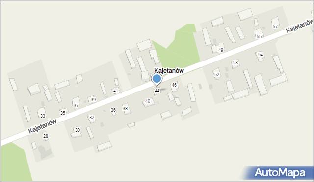 Kajetanów, Kajetanów, 44, mapa Kajetanów