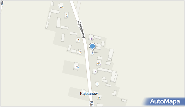 Kajetanów, Kajetanów, 6, mapa Kajetanów