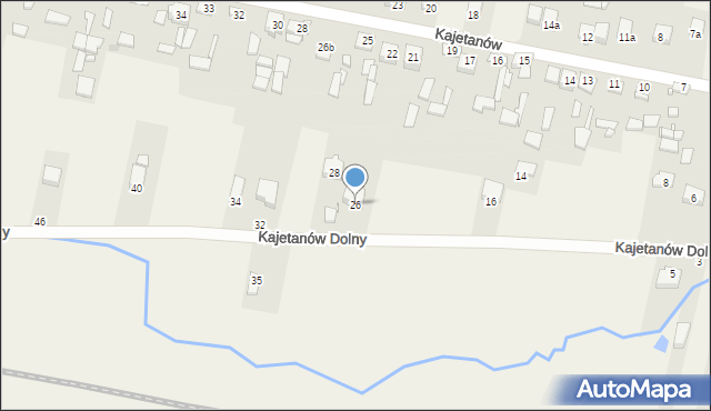 Kajetanów Dolny, Kajetanów Dolny, 26, mapa Kajetanów Dolny