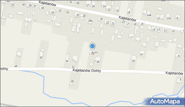 Kajetanów Dolny, Kajetanów Dolny, 28, mapa Kajetanów Dolny