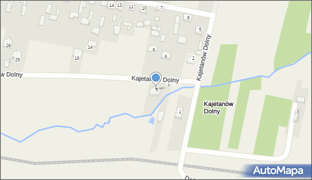 Kajetanów Dolny, Kajetanów Dolny, 5, mapa Kajetanów Dolny