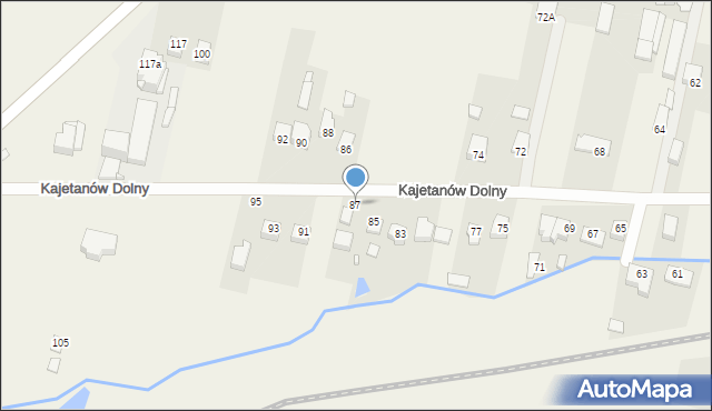 Kajetanów Dolny, Kajetanów Dolny, 87, mapa Kajetanów Dolny