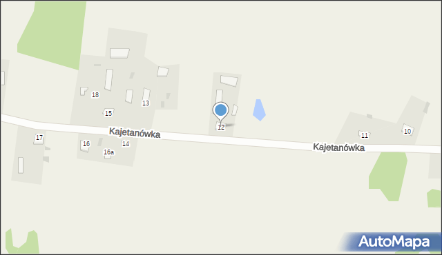 Kajetanówka, Kajetanówka, 12, mapa Kajetanówka
