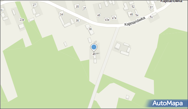 Kajetanówka, Kajetanówka, 40, mapa Kajetanówka