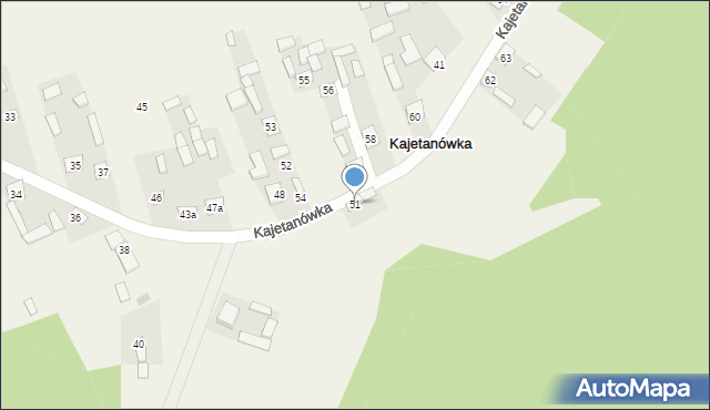 Kajetanówka, Kajetanówka, 51, mapa Kajetanówka