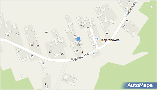 Kajetanówka, Kajetanówka, 52, mapa Kajetanówka