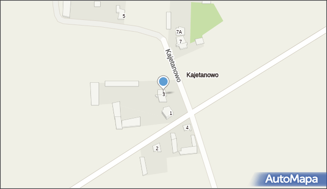 Kajetanowo, Kajetanowo, 3, mapa Kajetanowo