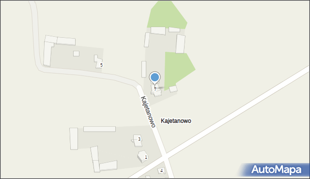 Kajetanowo, Kajetanowo, 7, mapa Kajetanowo