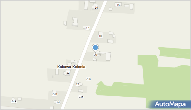 Kakawa-Kolonia, Kakawa-Kolonia, 20, mapa Kakawa-Kolonia