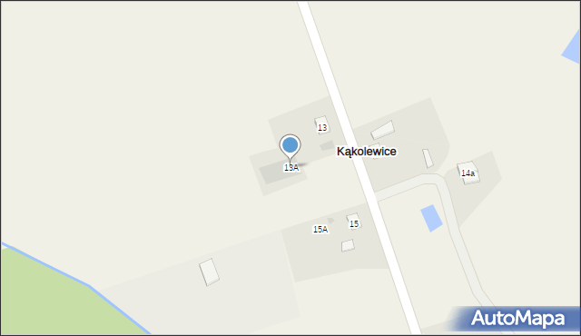 Kąkolewice, Kąkolewice, 13A, mapa Kąkolewice