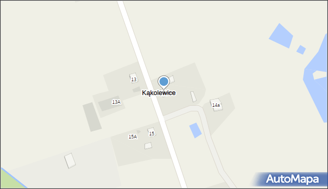 Kąkolewice, Kąkolewice, 14, mapa Kąkolewice