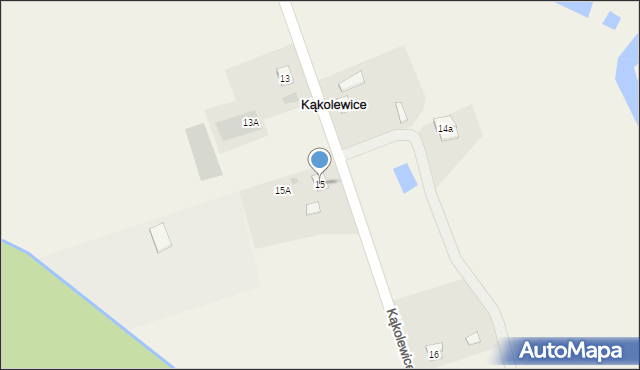 Kąkolewice, Kąkolewice, 15, mapa Kąkolewice