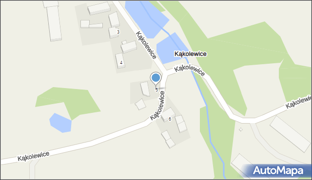 Kąkolewice, Kąkolewice, 5, mapa Kąkolewice