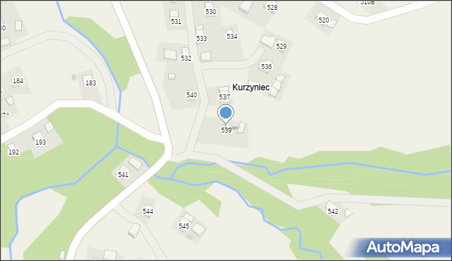 Kąkolówka, Kąkolówka, 539, mapa Kąkolówka