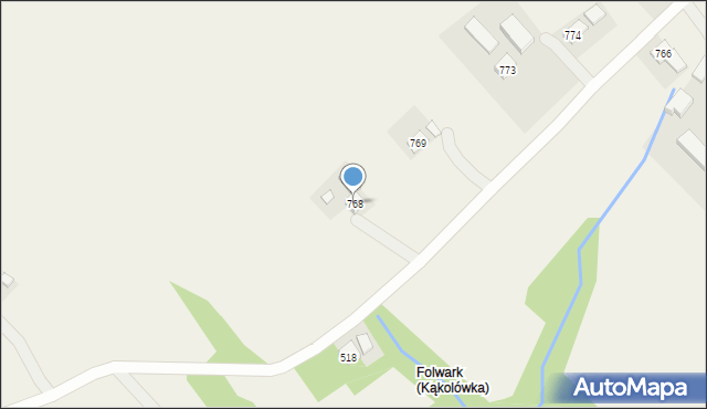 Kąkolówka, Kąkolówka, 768, mapa Kąkolówka