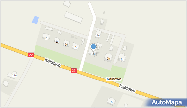 Kałdowo, Kałdowo, 2b, mapa Kałdowo