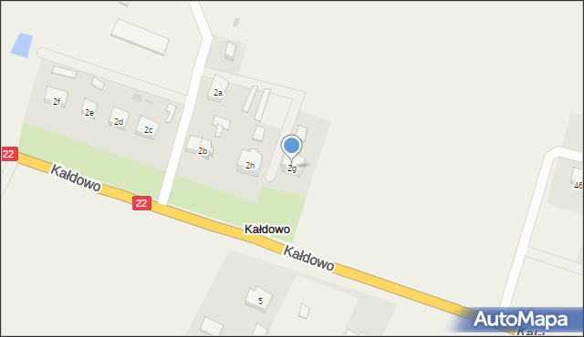 Kałdowo, Kałdowo, 2g, mapa Kałdowo