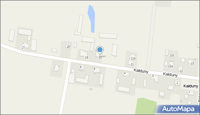 Kałduny, Kałduny, 20, mapa Kałduny